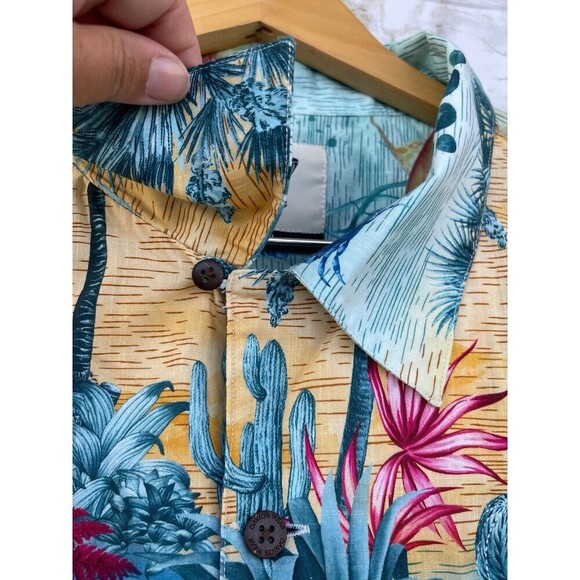 YIUME Men's 1950s Vintage Hawaiian Shirt Cotton Funky Camp Shirt Marine Ocean - Picture 8 of 12